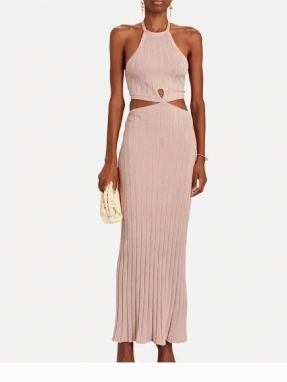 NWT Significant Other 'Indigo' Knit Halter Maxi Dress in Slipper Pink Size 8
